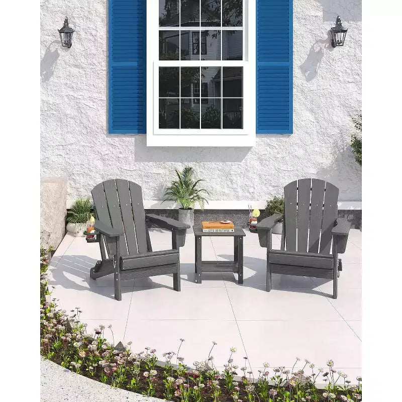Chaise pliante avec table d'appoint intégrée