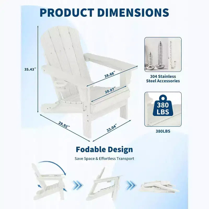Chaise pliante avec table d'appoint intégrée