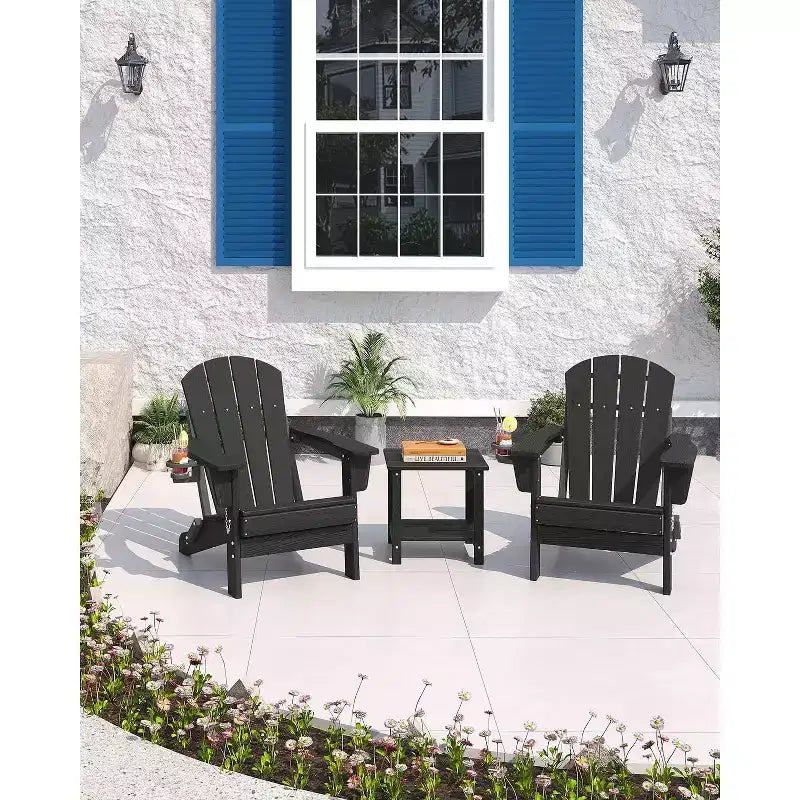 Chaise pliante avec table d'appoint intégrée