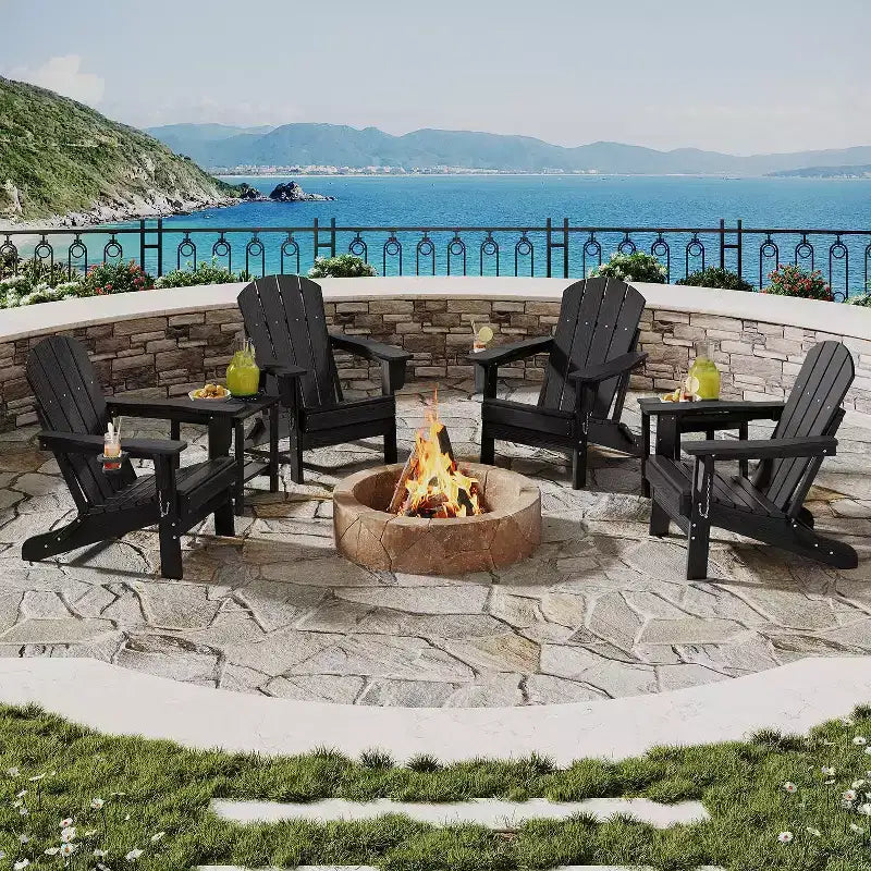 Chaise pliante avec table d'appoint intégrée