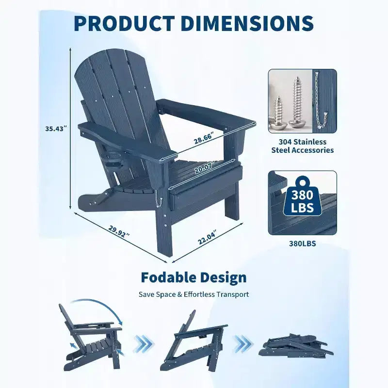 Chaise pliante avec table d'appoint intégrée