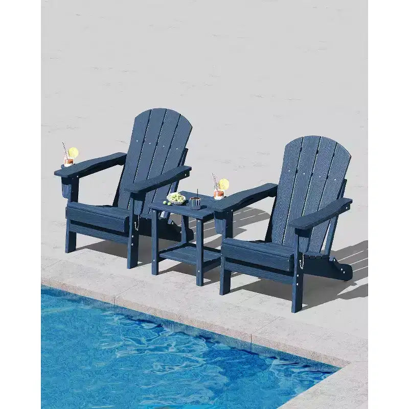 Chaise pliante avec table d'appoint intégrée