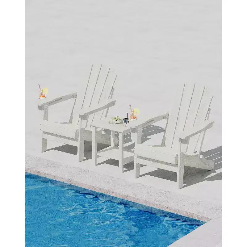 Chaise pliante avec table d'appoint intégrée