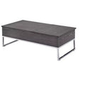 HomeRoots 47 Gray and Silver Wood Lift Top Frame Coffee Table