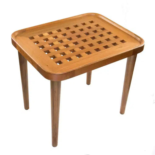 HomeRoots 18 Brown Solid Wood Rectangular End Table