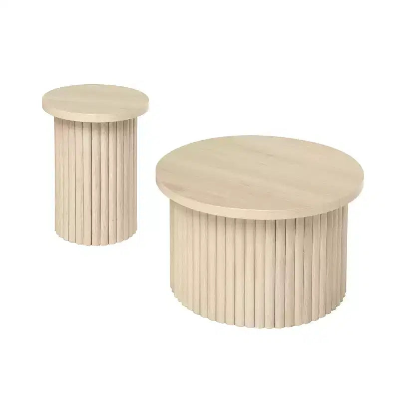 Table basse ronde encastrée