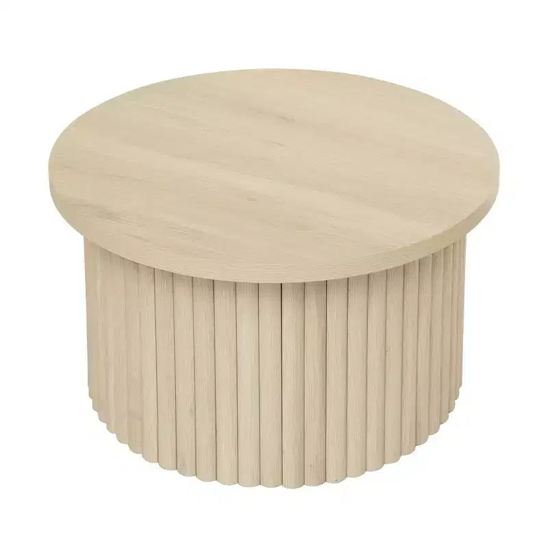 Table basse ronde encastrée