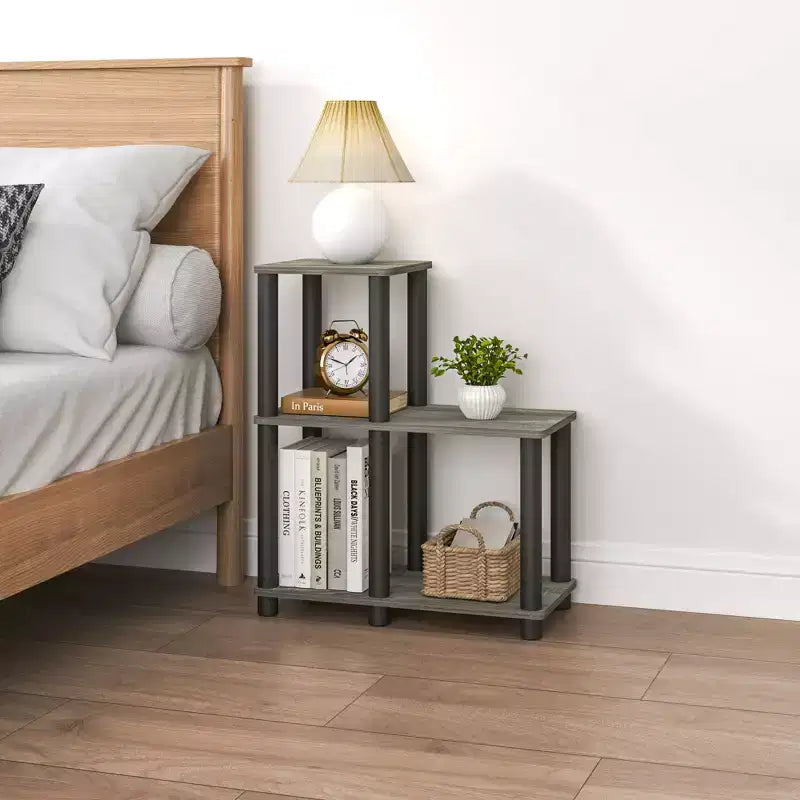 Étagère décorative ouverte en L, bibliothèque d'appoint polyvalente