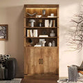 GDFStudio Lancelot Farmhouse 83.4 Tall Bookshelf with 2 Doors