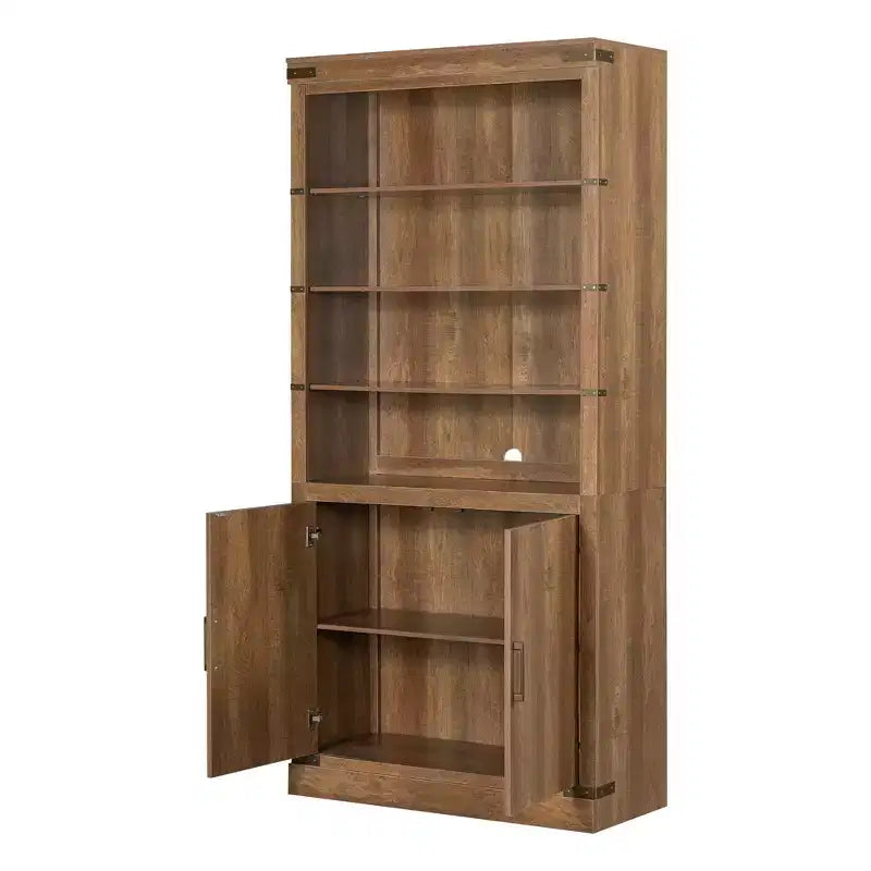 Bibliothèque haute double porte de style fermette