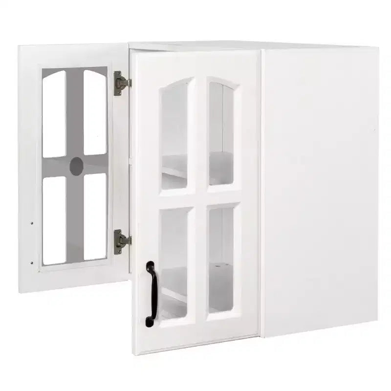Meuble haut mural moderne de 60 cm avec 2 portes vitrées