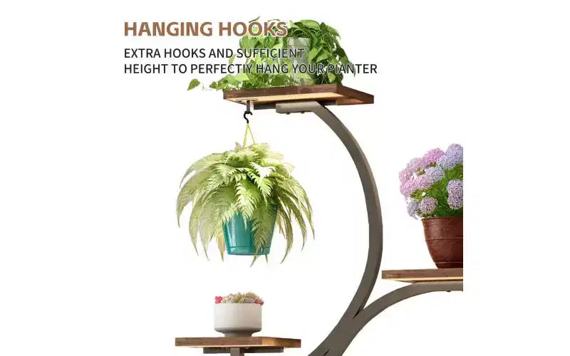 Support de plantes d'angle de 157 cm de haut avec lumières