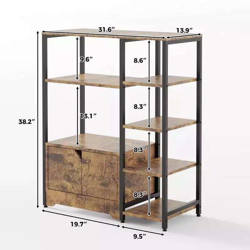 Mini meuble bar à café – Étagère d'angle et buffet autonome de 32 pouces