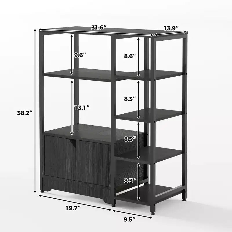 Mini meuble bar à café – Étagère d'angle et buffet autonome de 32 pouces
