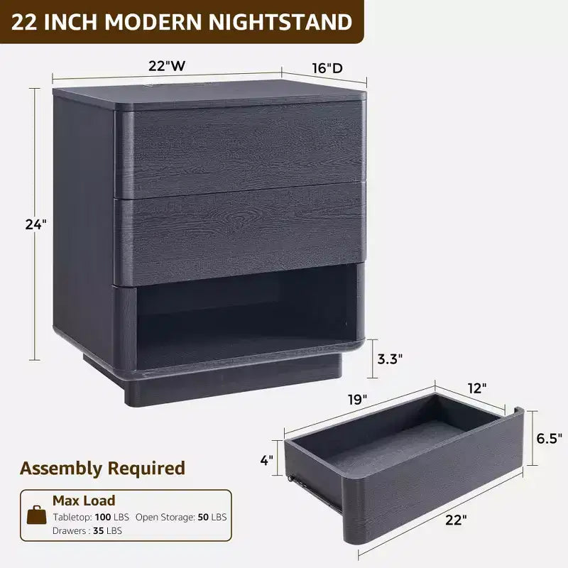 Table de Chevet Courbe Moderne