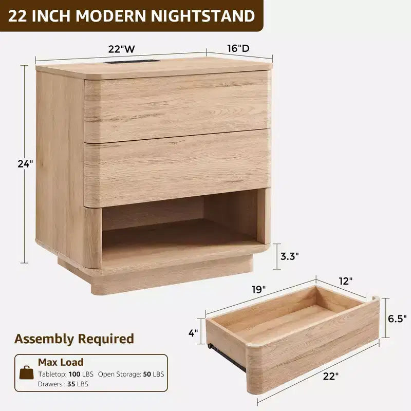 Table de Chevet Courbe Moderne