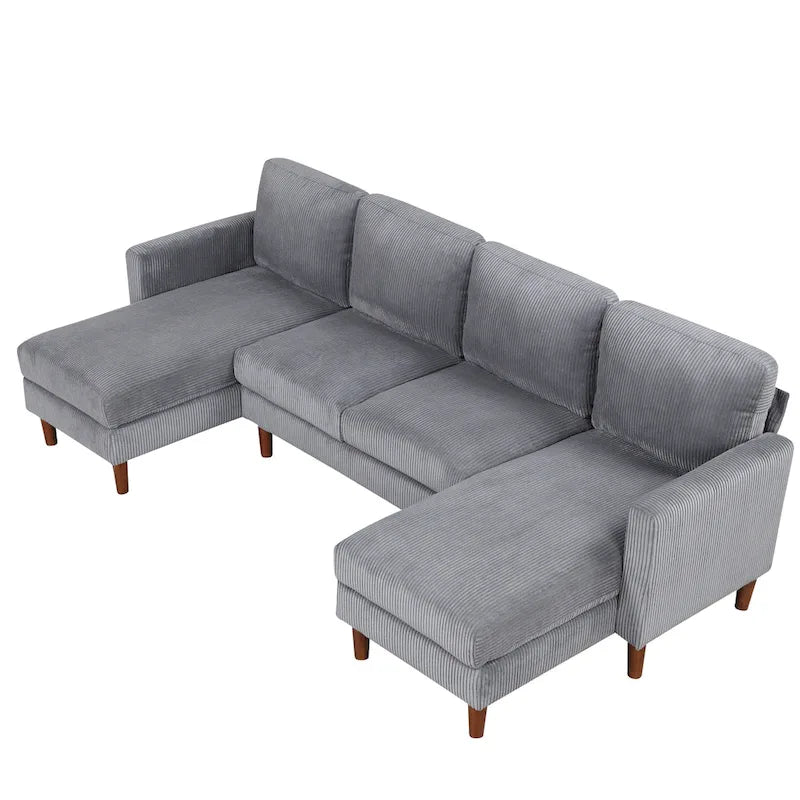 U-shaped Sponge-filled Cushion Combination Sofa