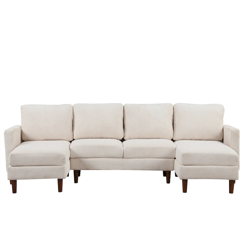 U-shaped Sponge-filled Cushion Combination Sofa