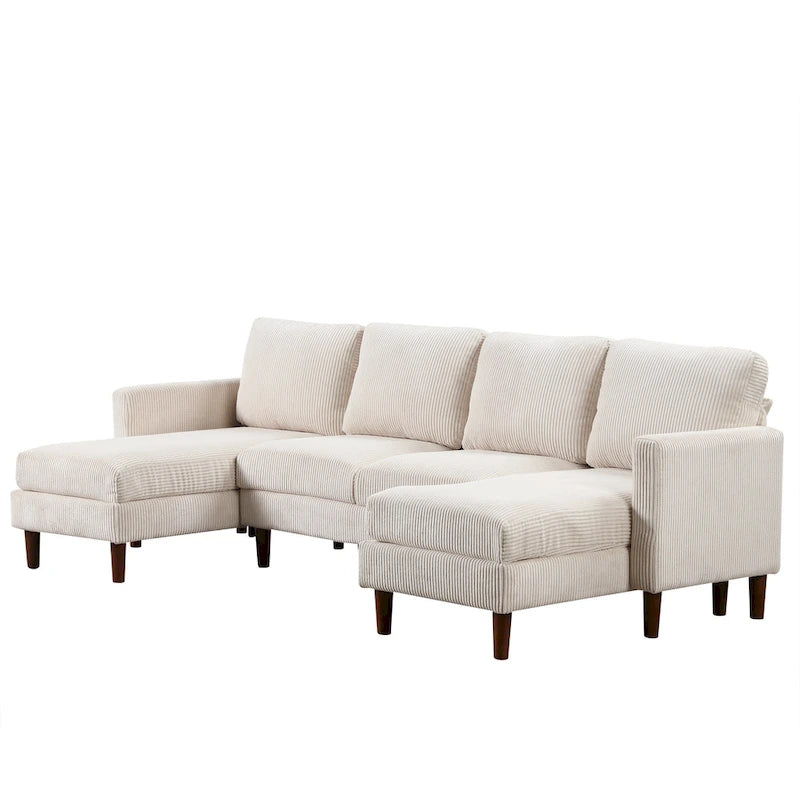 U-shaped Sponge-filled Cushion Combination Sofa