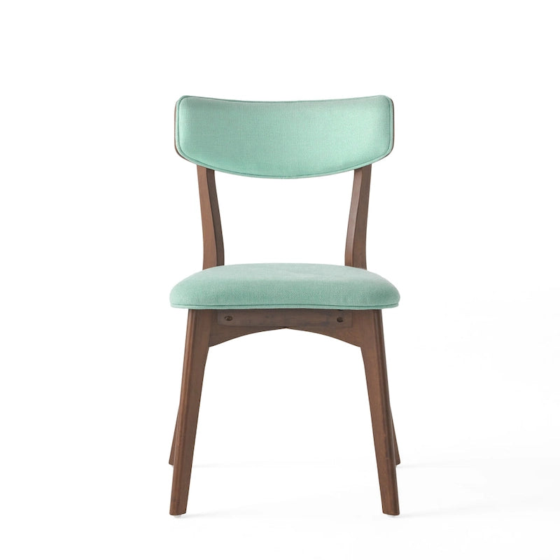 Chazz Mid-Century Modern Upholstered Rubberwood Dining Chairs (Set of 4) by Christopher Knight Home