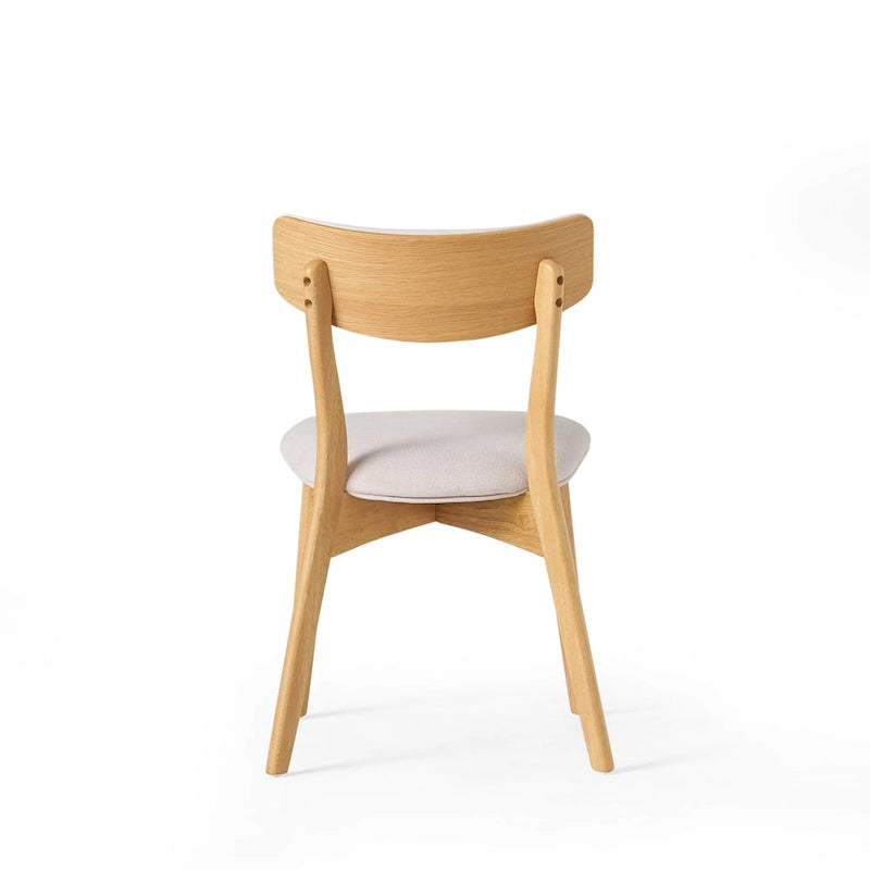 Chazz Mid-Century Modern Upholstered Rubberwood Dining Chairs (Set of 4) by Christopher Knight Home
