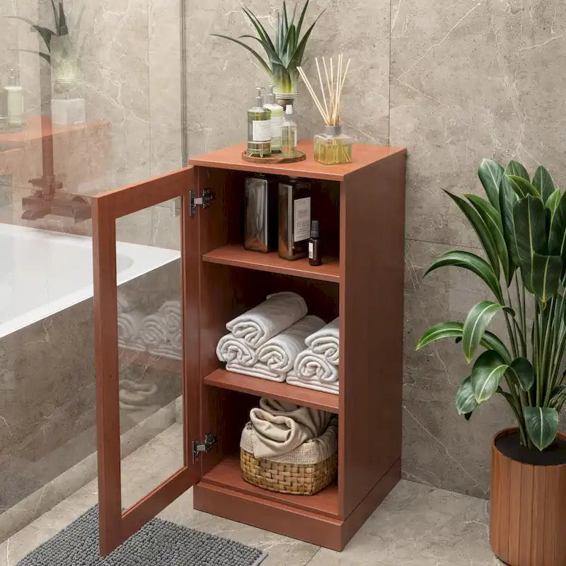 100% Solid Wood 16.5 Bathroom Cabinet with Optional Doors by Palace Imports
