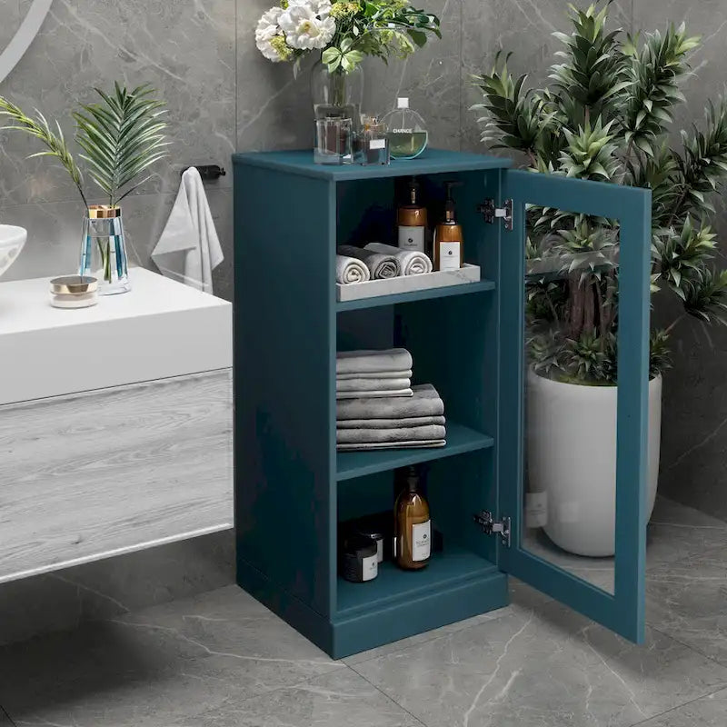 100% Solid Wood 16.5 Bathroom Cabinet with Optional Doors by Palace Imports