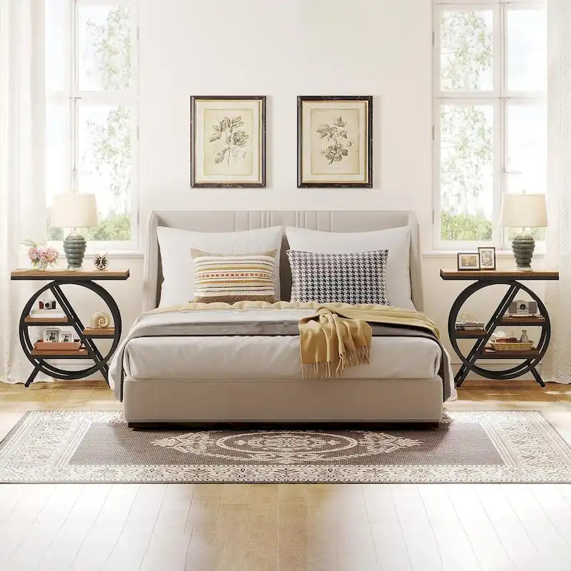 3-Tier End Table Narrow Side Table for Living Room