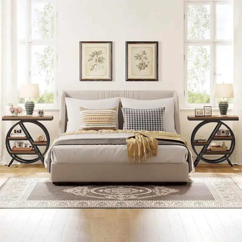 3-Tier End Table Narrow Side Table for Living Room
