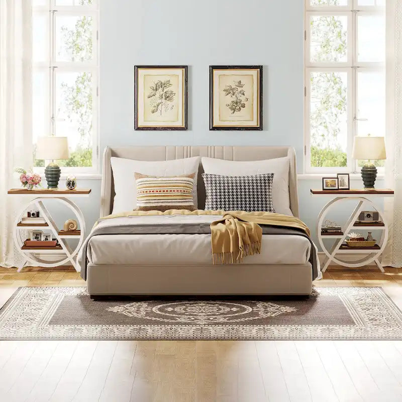 3-Tier End Table Narrow Side Table for Living Room