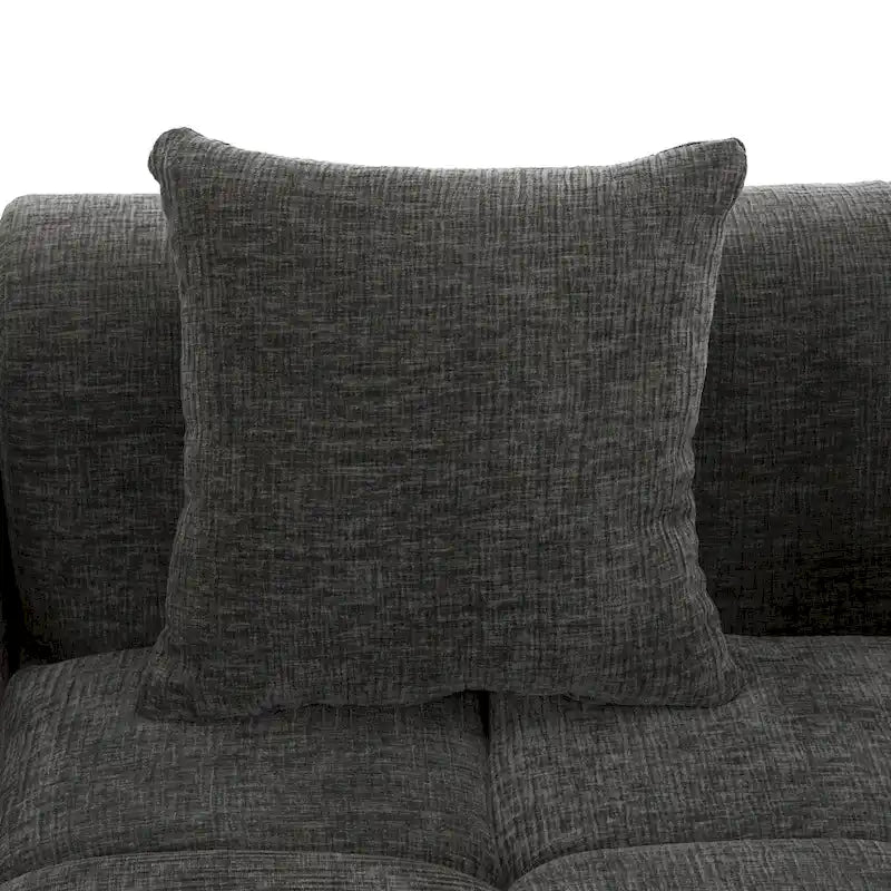 101.2 Chenille Modular Sectional Sofa with Deep Seating, Free-Combined Design and High-Density Foam Construction