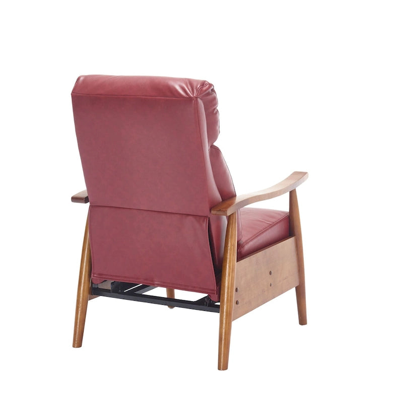 Wine Red 26.38 Adjustable Chaise Lounge Chair