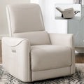 Brown Ergonomic Power Recliner with 270 Swivel, USB & Type-C Charging Ports, and Lumbar Support