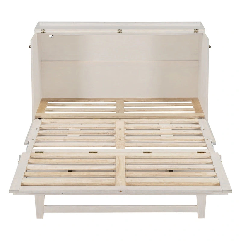 Queen Size Modern Murphy Bed with Versatile Storage Drawers & USB