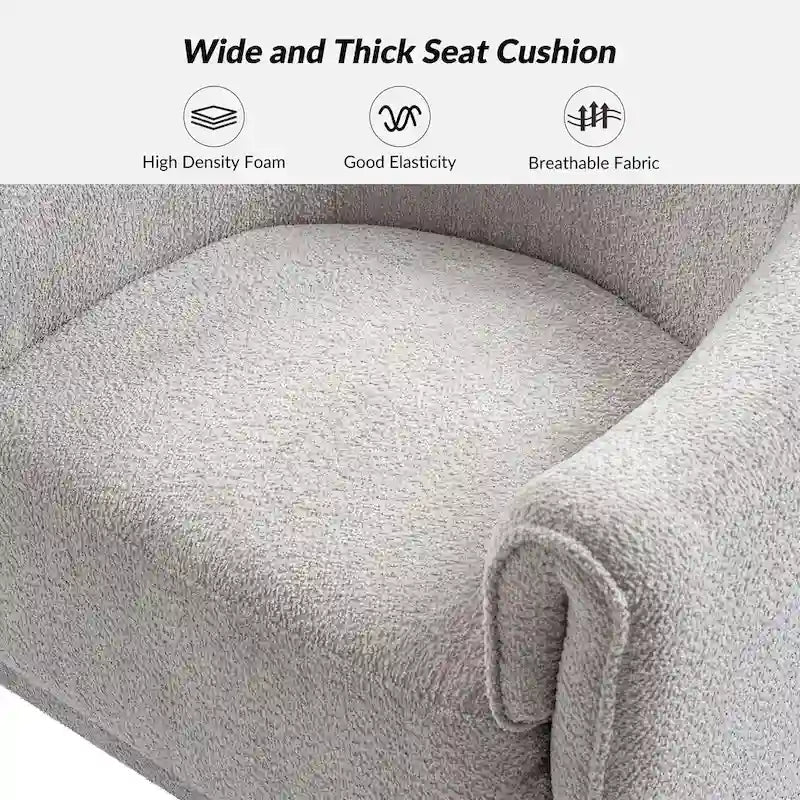 Jeffrey Transitional Comfortable Upholstered Swivel Chair Set of 2 by HULALA HOME