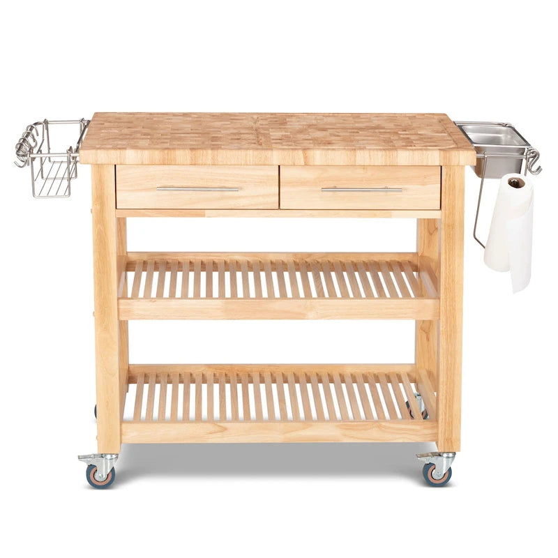 Chris & Chris Pro Chef Work Station Natural All Wood