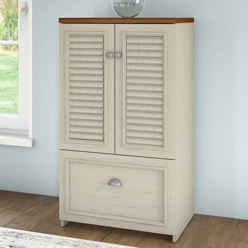 41.7-inch Cabinet with Drawer - 23.74L x 16.06W x 41.69H - 23.74L x 16.06W x 41.69H