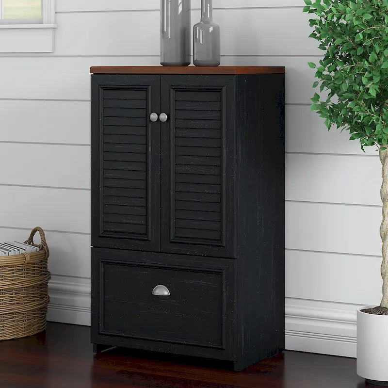41.7-inch Cabinet with Drawer - 23.74L x 16.06W x 41.69H - 23.74L x 16.06W x 41.69H