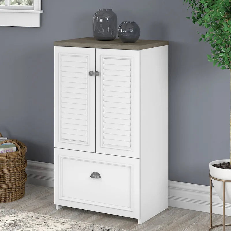 41.7-inch Cabinet with Drawer - 23.74L x 16.06W x 41.69H - 23.74L x 16.06W x 41.69H