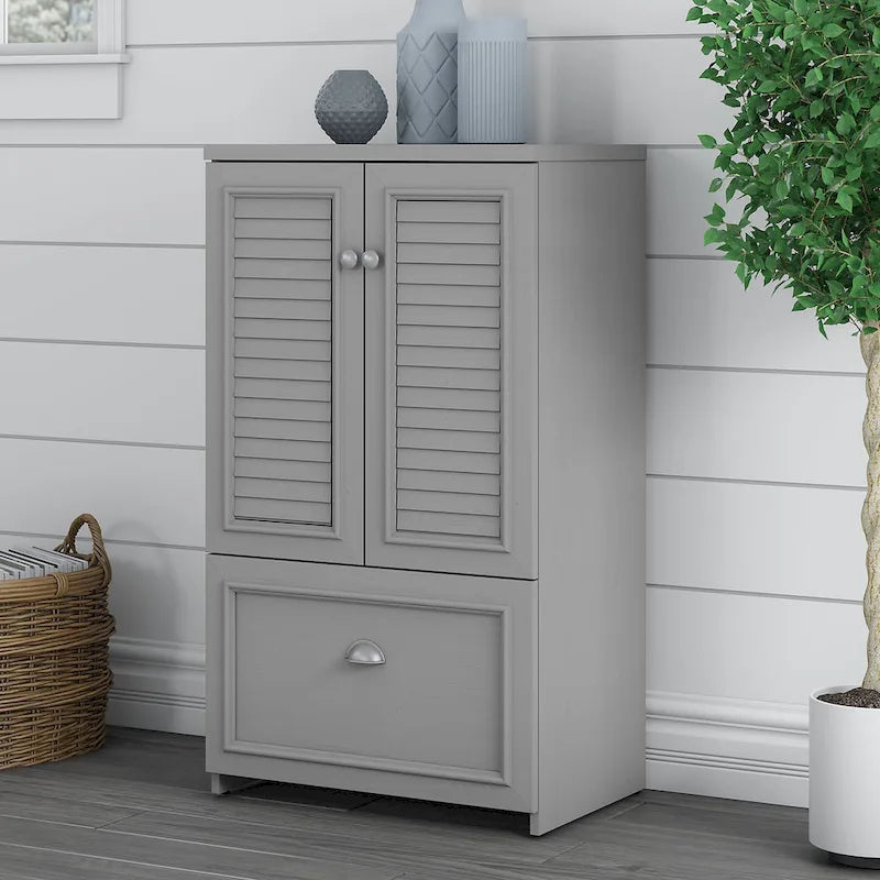 41.7-inch Cabinet with Drawer - 23.74L x 16.06W x 41.69H - 23.74L x 16.06W x 41.69H