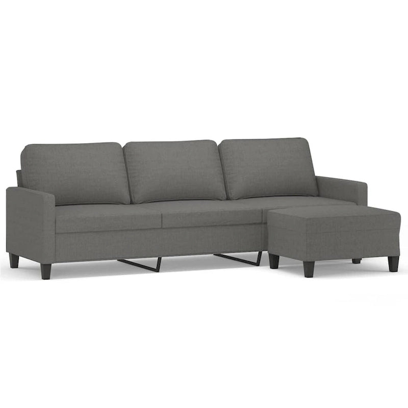 vidaXL Sofa Chair with Footstool Accent Upholstered Living Room Chair Fabric
