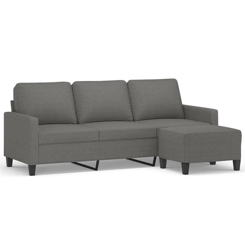 vidaXL Sofa Chair with Footstool Accent Upholstered Living Room Chair Fabric