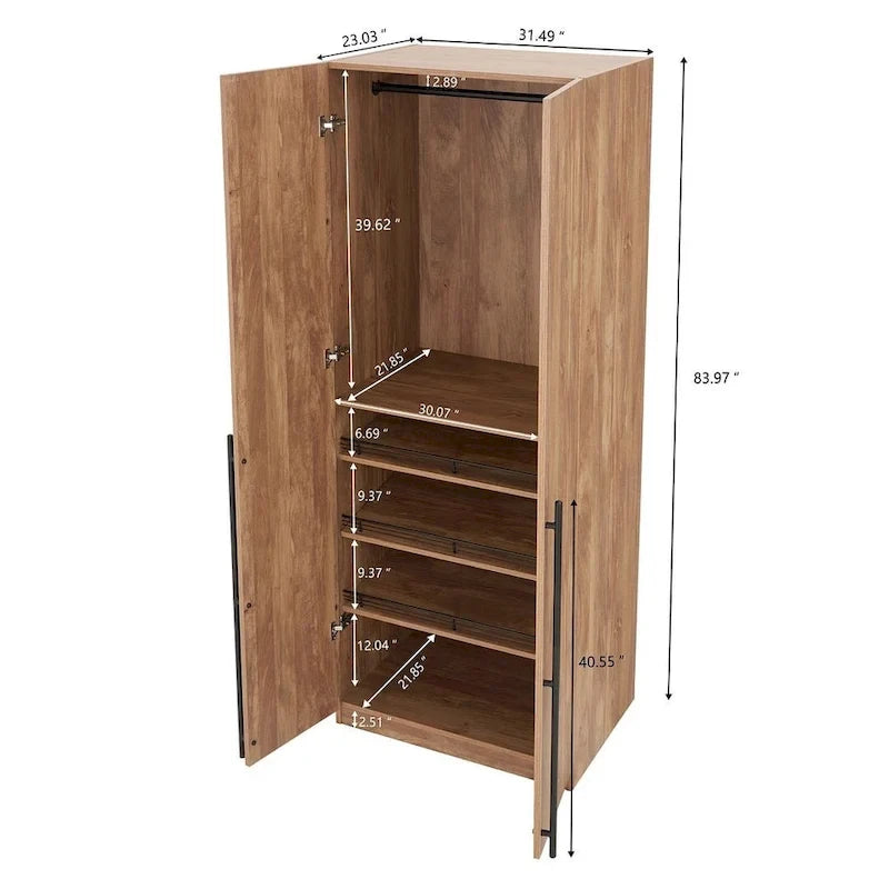 Manhattan Comfort Lee Modern 3.0 Freestanding Wardrobe Closet Armoire Set of 3