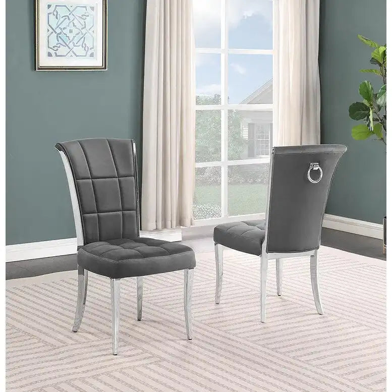 Best Quality Furniture D430/1-SC320-7 Dining Set with 68 White Marble Top