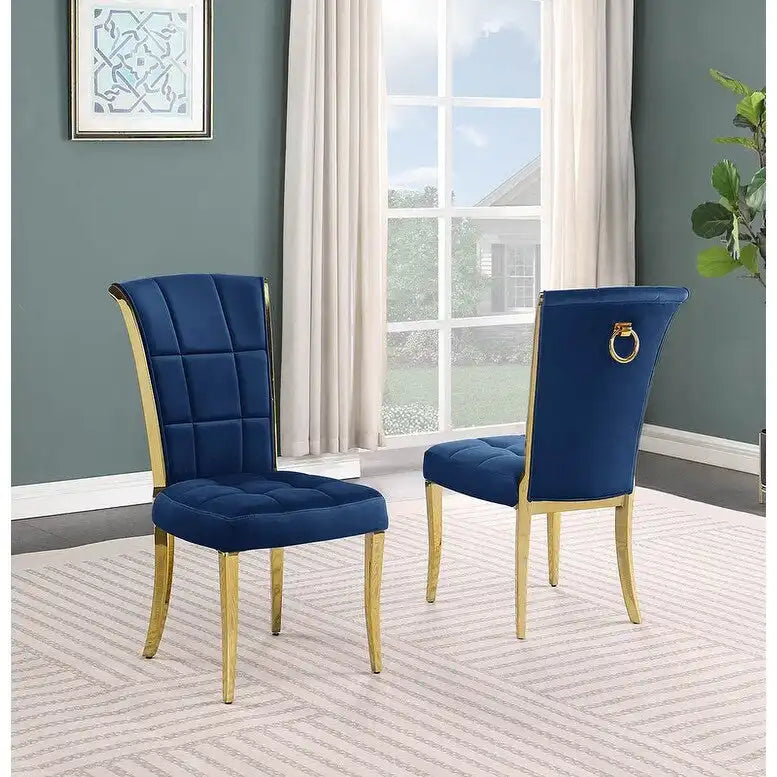 Best Quality Furniture D430/1-SC320-7 Dining Set with 68 White Marble Top