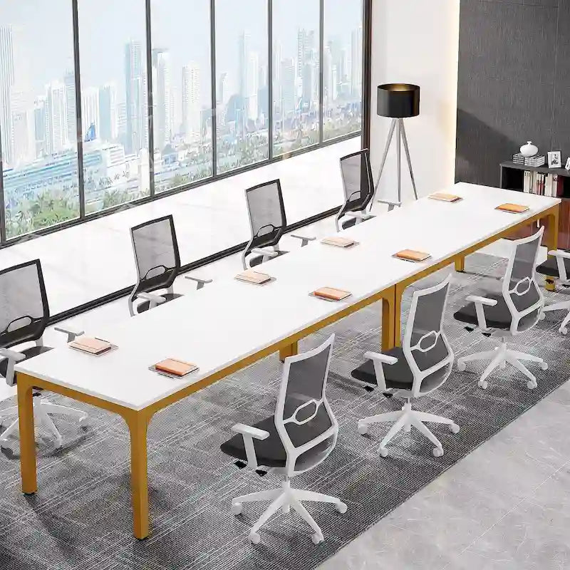 6.5FT Conference Meeting Seminar Business Table Set for 8-12 Person (Set of 2)