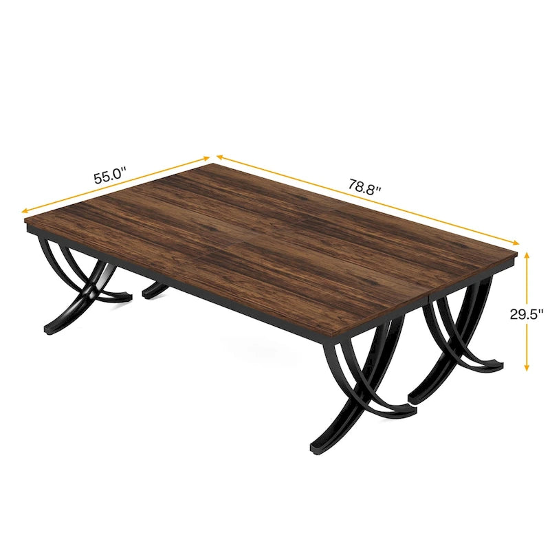 6.5FT Conference Meeting Seminar Business Table Set for 8-12 Person (Set of 2)
