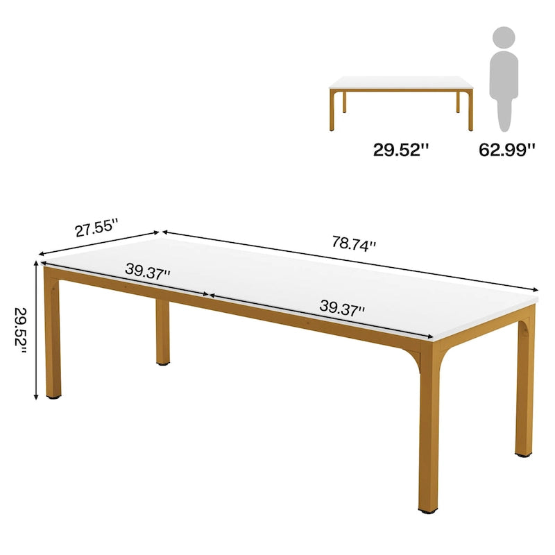 6.5FT Conference Meeting Seminar Business Table Set for 8-12 Person (Set of 2)