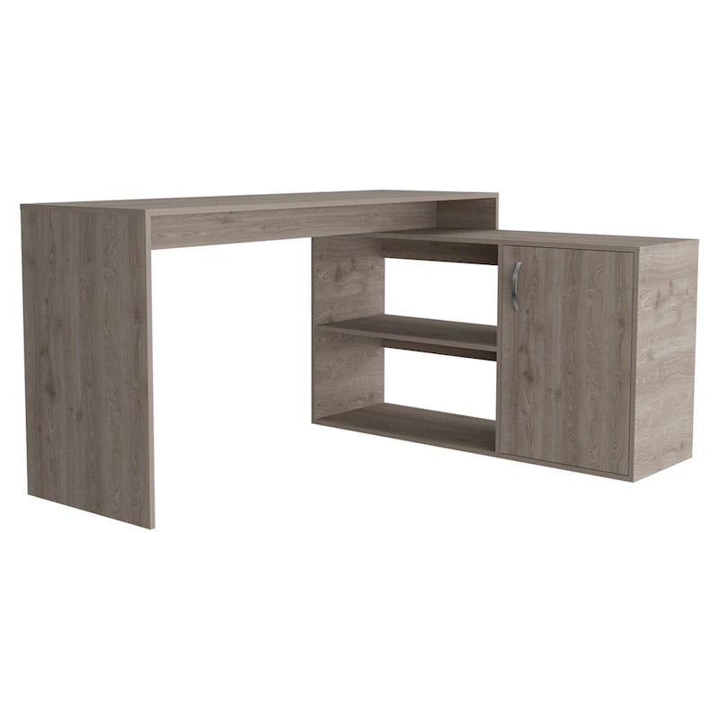 Lyncliff 1-Drawer 2-Shelf L-Shaped Office Desk Smokey OakHigh quality and durable