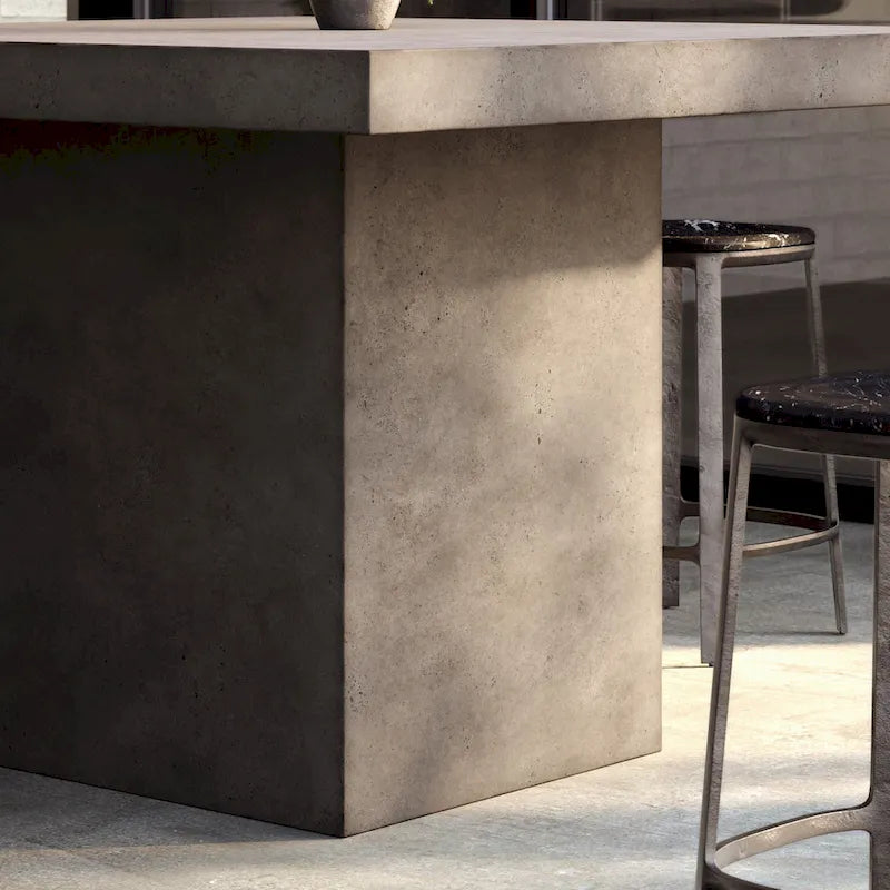 Mixx - Una 59 Square Counter Height Dining Table - Dark Grey